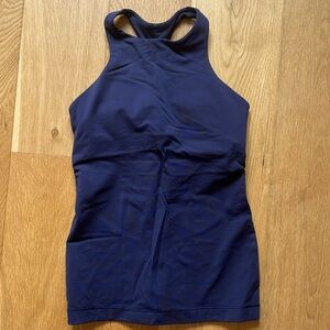 Lululemon tank with built in bra in navy blue